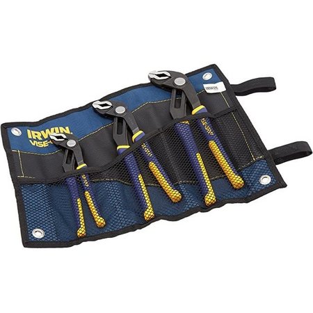 IRWIN 3-Piece GrooveLock Pliers with Bag 2078711
